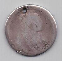 рубль 1734-1737 г. редкий тип.