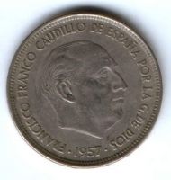 50 песет 1957 г. Испания