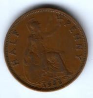1/2 пенни 1936 г. Великобритания