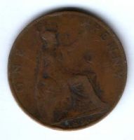 1 пенни 1896 г. Великобритания