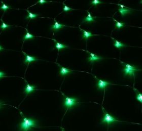 Гирлянда "Сетка" Ш:1 м, В:0,9 м, нить силикон, LED-120 ЗЕЛЕНЫЙ