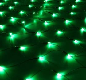 Гирлянда "Сетка" Ш:1,2 м, В:1,1 м, нить темная, LED-144 ЗЕЛЕНЫЙ