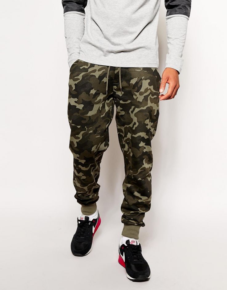 Камуфляжные спортивные штаны скинни ASOS