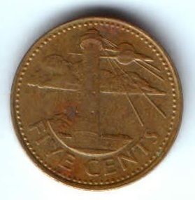 5 центов 1994 г. Барбадос