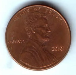 1 цент 2010 г. США