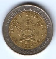 1 песо 1996 г. Аргентина