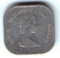2 цента 1993 г. Восточные Карибы