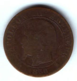 5 сантимов 1856 г. Франция