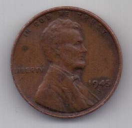 1 цент 1945 г. S США