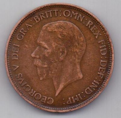 1 пенни 1935 г. Великобритания