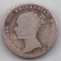 4 пенса 1843 г. Великобритания