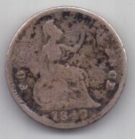 4 пенса 1843 г. Великобритания