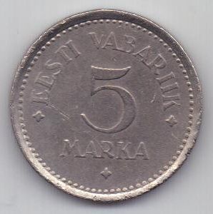 5 марок 1922 г. Эстония