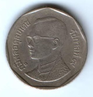 5 бат 1988-2009 гг. Тайланд