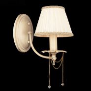 Бра ES 3645/1 белый с золотом/прозрачный хрусталь Strotskis