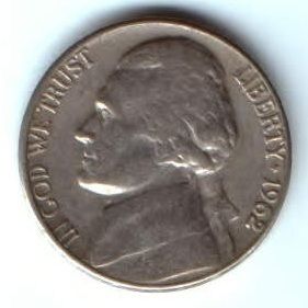5 центов 1962 г. США