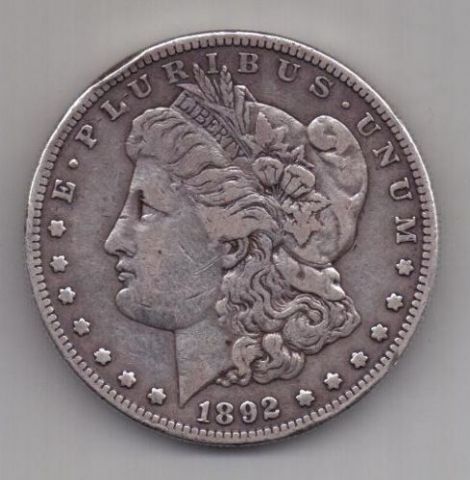 1 доллар 1892 г. S редкий. США