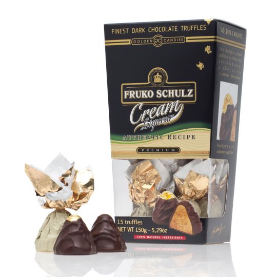 Конфеты шоколадные Трюфели Golden Candies с ликёром Фруко Шульц Сливочный - 150 г (Россия)