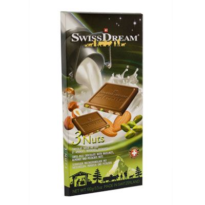 Шоколад Swiss Dream молочный с орехами - 100 г (Швейцария)