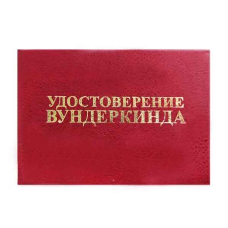 Удостоверение "Вундеркинда"