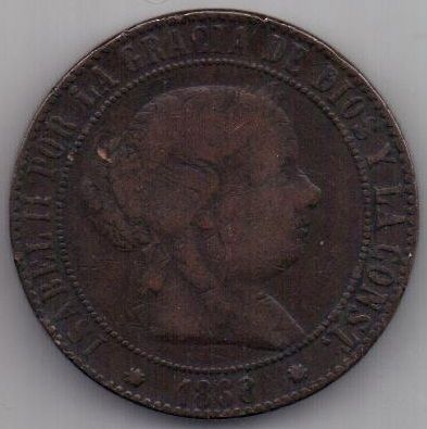 5 сантимов 1868 г. Испания