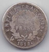 1/2 франка 1812 г. Франция