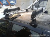 Багажник на крышу Datsun On-Do, Атлант, аэродинамические дуги, опора Е