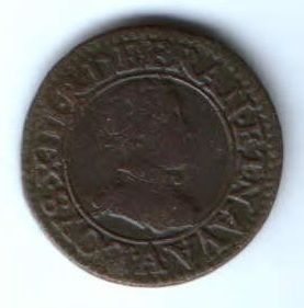 2 денье 1611 г. Франция