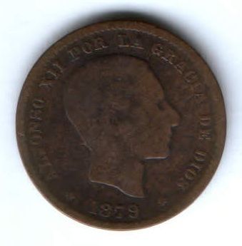 5 сантимов 1879 г. Испания