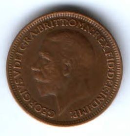 1 фартинг 1933 г. Великобритания