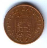 1 сантим 2007 г. Латвия