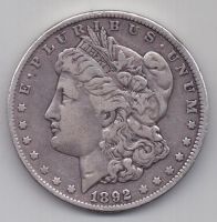 1 доллар 1892 г. О редкий. США