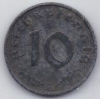 10 пфеннигов 1943 г. D Германия