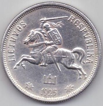 5 лит 1925 г. UNC Литва