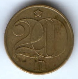 20 геллеров 1987 г. Чехословакия
