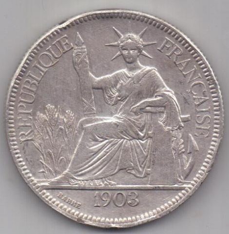 1 пиастр 1903 г. Французский Индокитай