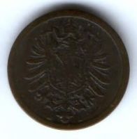 2 пфеннига 1874 г. Германия