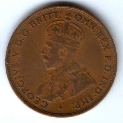 1 пенни 1933 г. Австралия