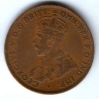 1 пенни 1933 г. Австралия
