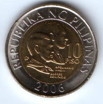10 песо 2006 г. Филиппины