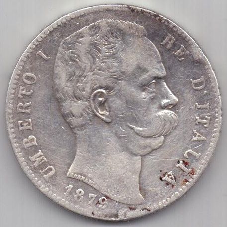5 лир 1879 г. Италия