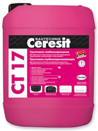 Грунтовка глубокого проникновения Ceresit CT 17, 10 л