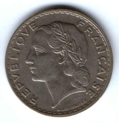 5 франков 1933 г. Франция