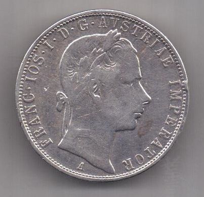 1 флорин 1858 г. Австрия