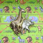 Брошь "Животный мир саванны" под чеканку