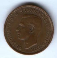 1 фартинг 1937 г. Великобритания