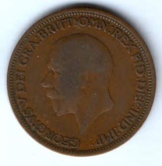 1/2 пенни 1929 г. Великобритания