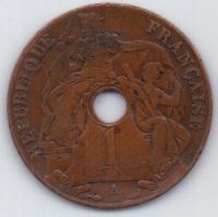 1 цент 1930 г. Индокитай (Франция)