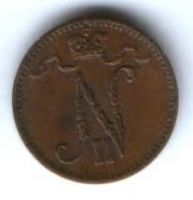 1 пенни 1909 г. Финляндия Российская империя