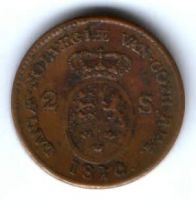 2 скиллинга 1810 г. Дания